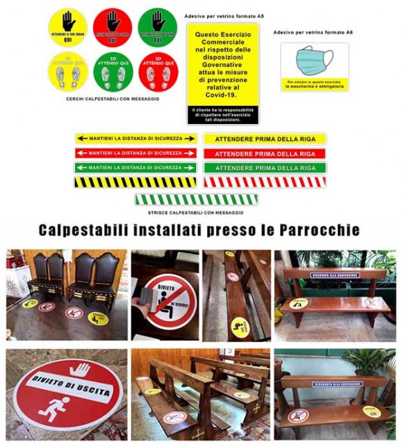 Kit PVC adesivo calpestabile per attività e Parrocchie PVC adesivo calpestabile