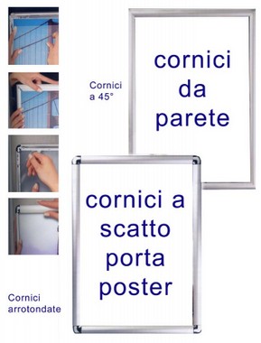 Cornice a scatto per parete