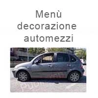 Menù decorazione di automezzi Roma