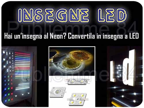 Insegna pubblicitaria a led