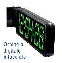 Orologio digitale bifacciale