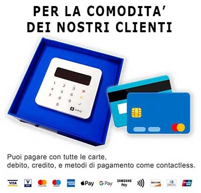 Puoi pagare con tutte le carte da Publiemme 84