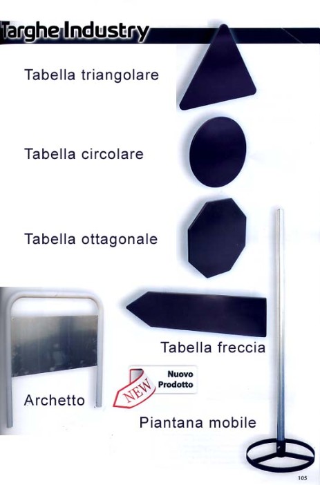 Tabelle triangolari circolari ottagonali ed a punta