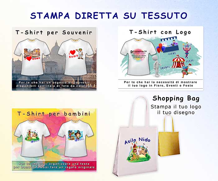 T-Shirt e Shopper personalizzate Shopper e T-Shirt personalizzate