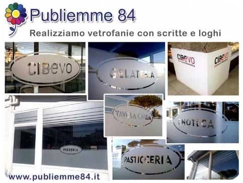 Vetrofanie con pellicole sabbiate Pellicole sabbiate e satinate per vetrine