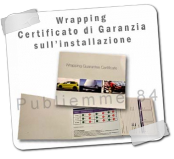 Cartificato di garanzia sull'installazione Wrapping