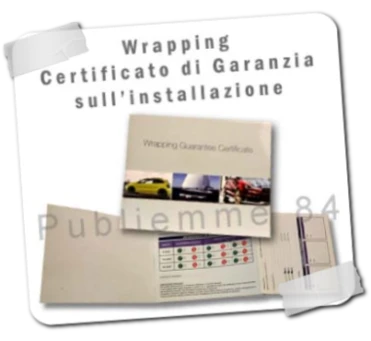 Wrapping - certificato di garanzia sull'installazione Cartificato di garanzia sull'installazione Wrapping